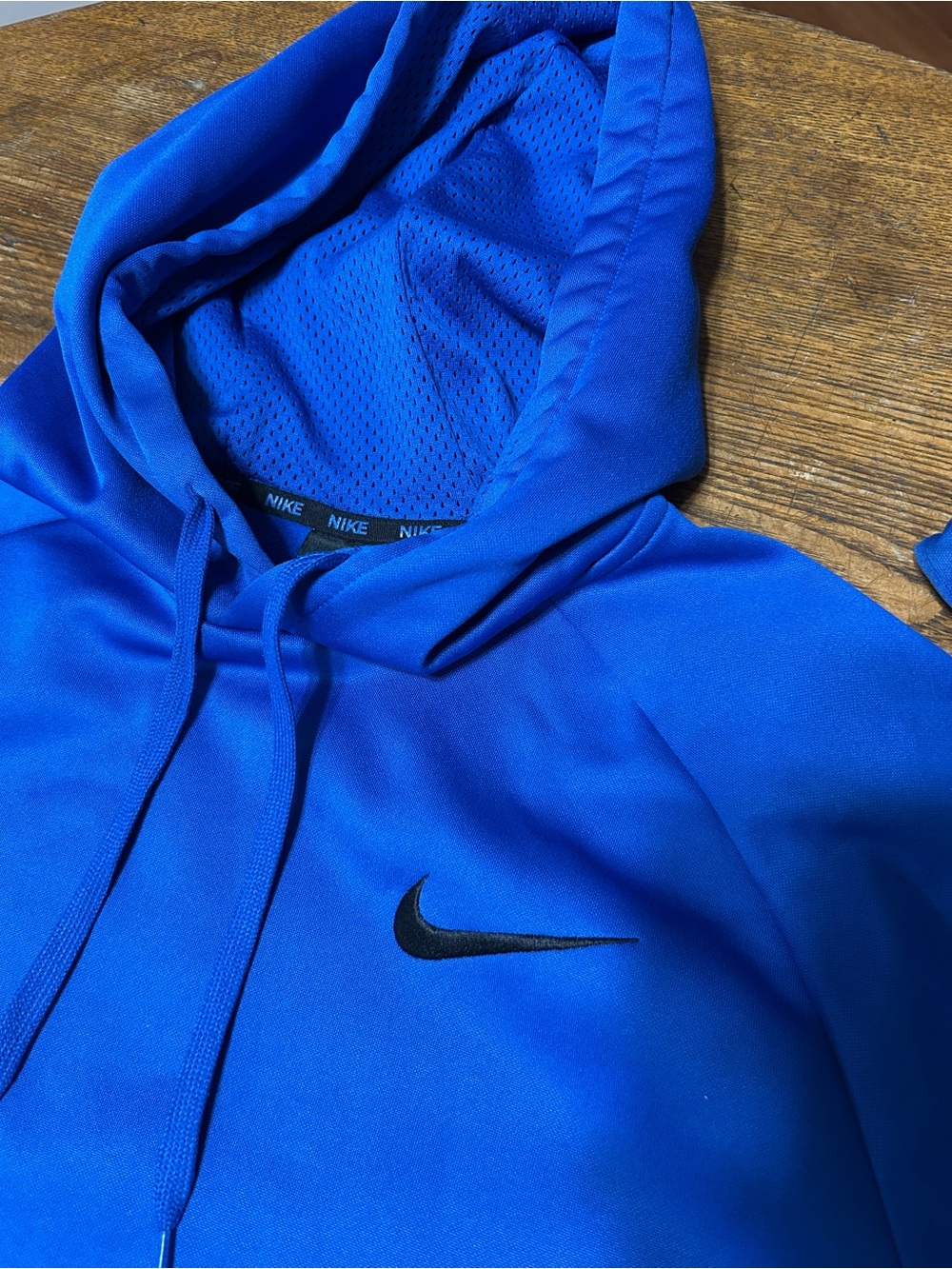 Nike Men's Bright Royal Blue Hoodie with Black Swoosh